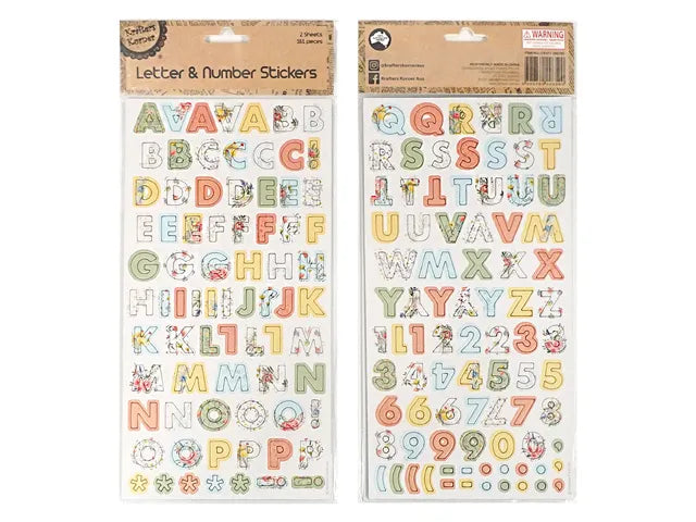 Stickers Letters & Numbers