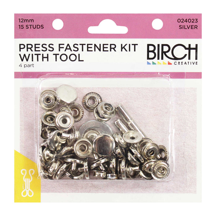 Press Fastener Kit Silver
