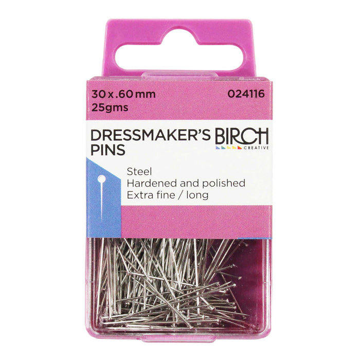 Pins Dressmaker 30x.60mm 25gm