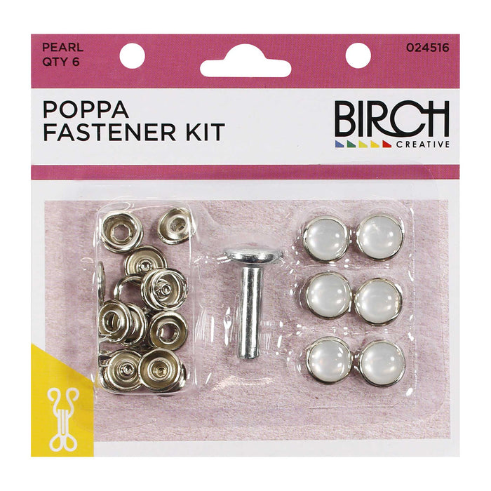 Poppa Fastener Kit Pearl