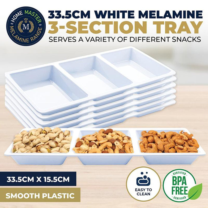 Melamine 3 Section Tray