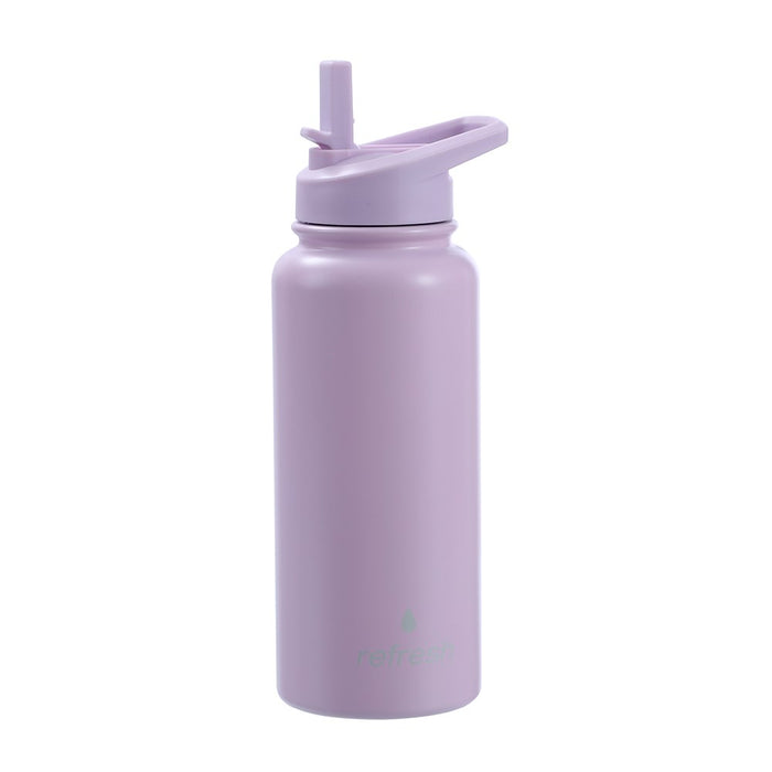 Insulated Bottle with Straw 1L