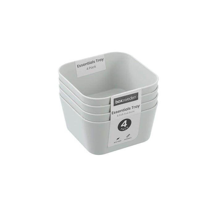 Essentials Sort Tray 4pk 8.5x8.5x4.5cm