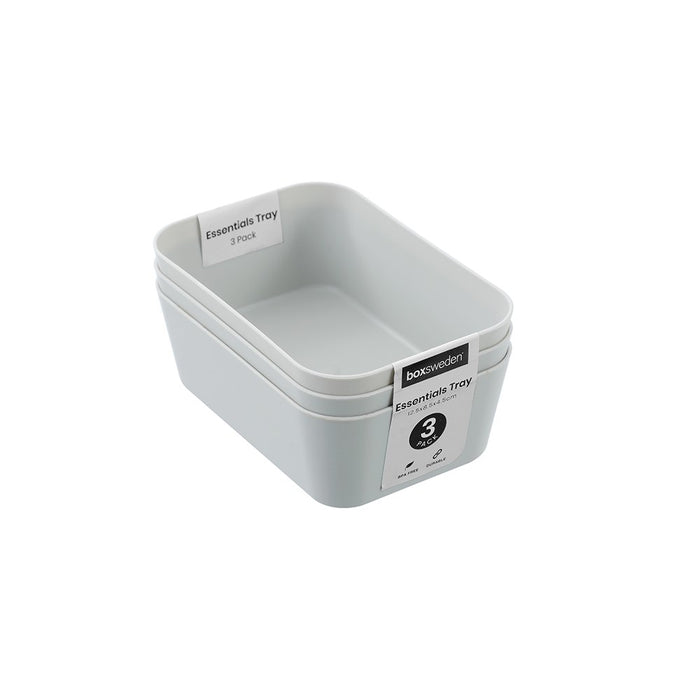 Essentials Sort Tray 3pk 12.5x8.5x4.5cm
