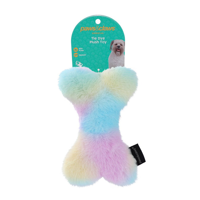 Pet Plush Tie Dye Man Bone