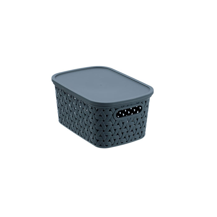 Rattan Basket with Lid 3L