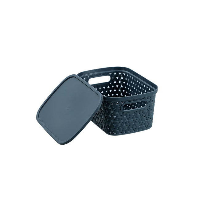 Rattan Basket with Lid 3L