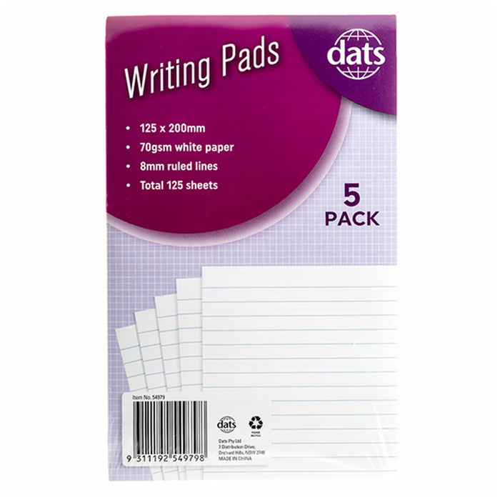 Ruled Notepad 5pk