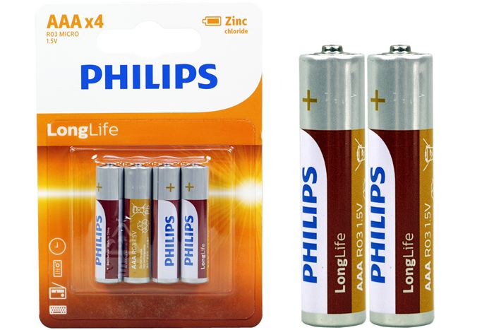 Philips Battery Zinc AAA 4pk