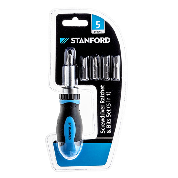 Ratchet Screwdriver & Bits Set 6pc