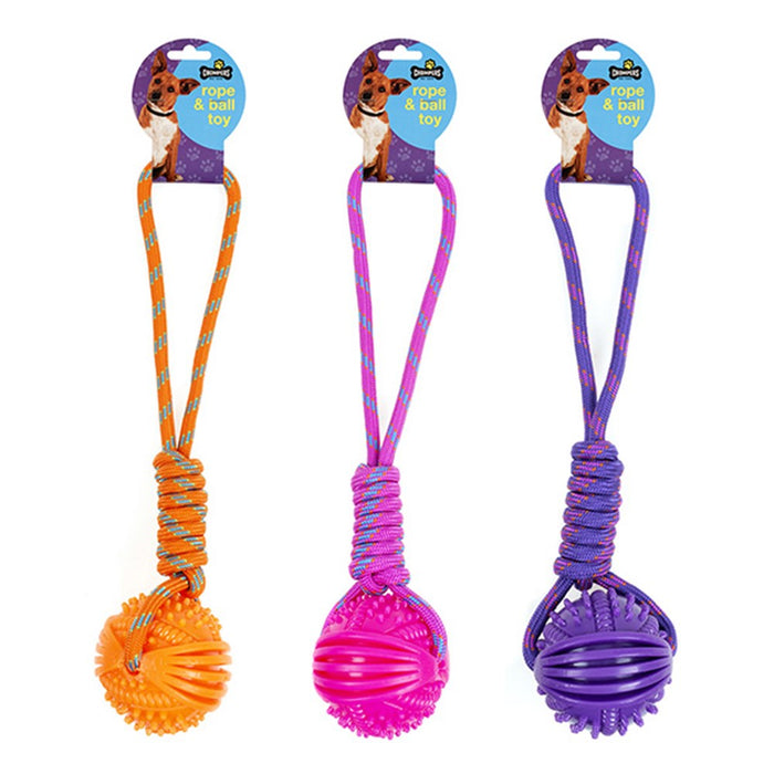 Dog Rope Toy with TPR Ball