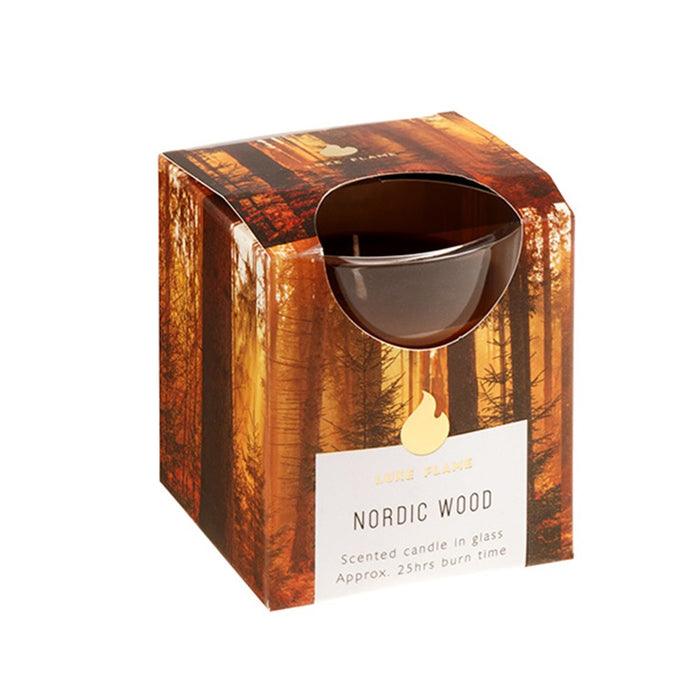 Candle in Glass Jar Nordic Wood