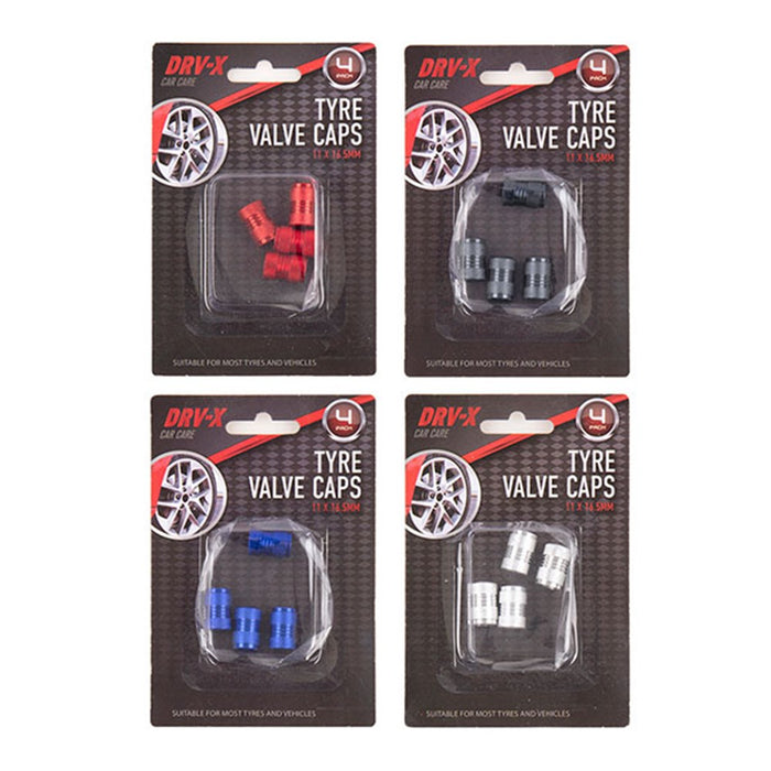Tyre Valve Caps 4pk