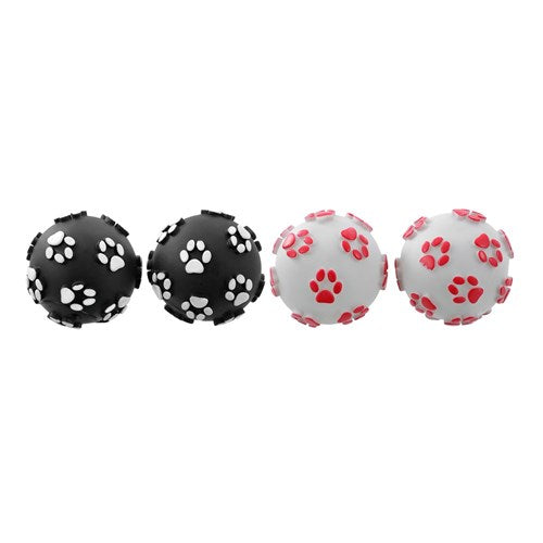 Paw Print Ball Vinyl 2pk