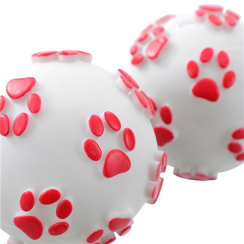 Paw Print Ball Vinyl 2pk