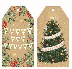 Christmas Gift Tag Salvos Foliage 10pk