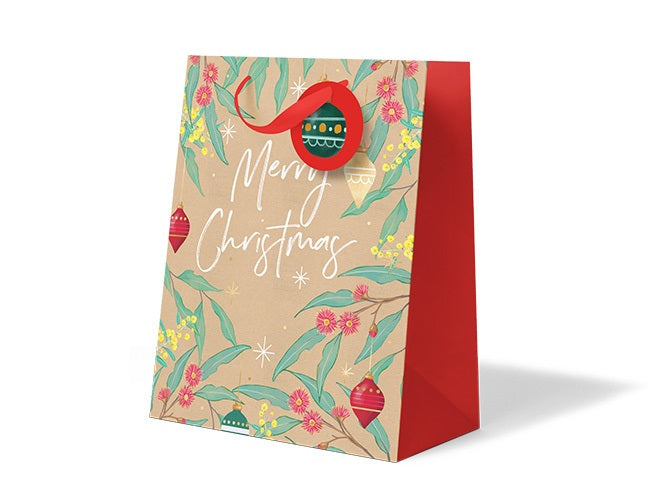 Christmas Gift Bag Medium Aus Foliage