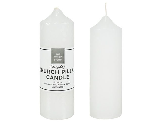 Everyday Church Pillar Candle 5x15cm