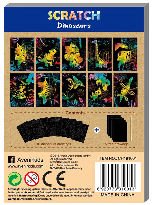 Mini Scratch Book Dinosaurs
