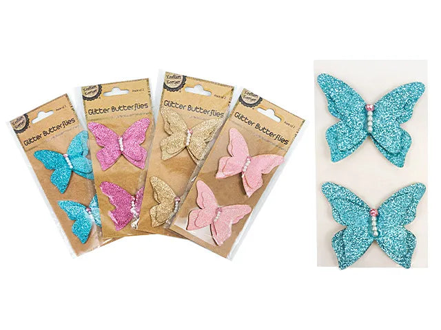 Glitter Butterflies 2pk