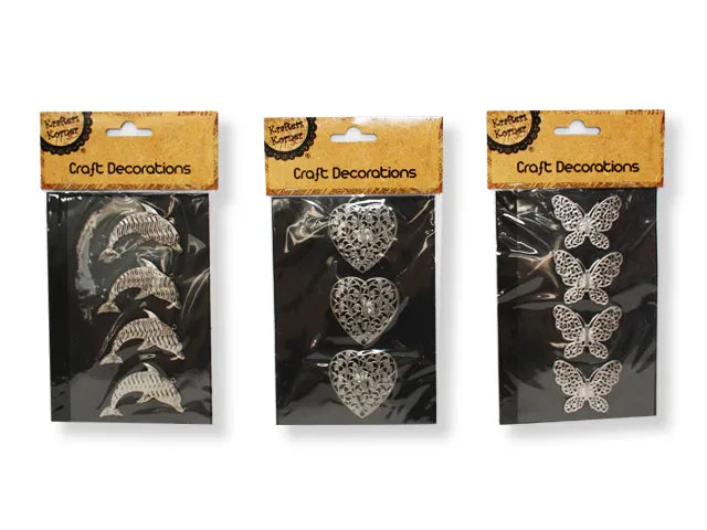 Craft Metal Decorations 3pk