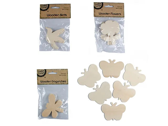 Craft Wooden Shapes 6pk