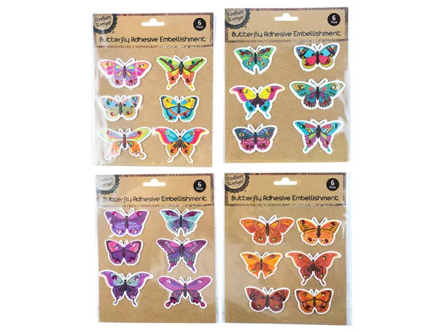 Butterfly Sticker Embellishment 6pk