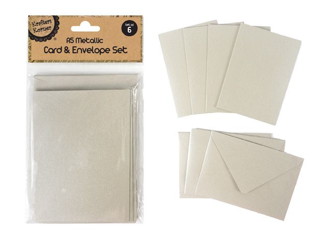 Metallic Card & Envelope Set 6pk