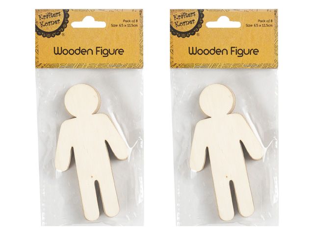 Wooden Shapes Man 8pk