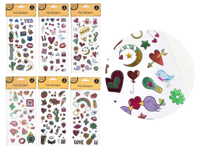 Foil Stickers Assorted 2pk