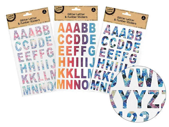 Glitter Stickers Letters & Numbers — Cortella