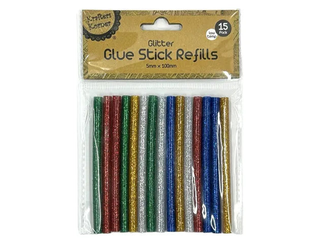 Hot Glitter Glue Sticks 15pk