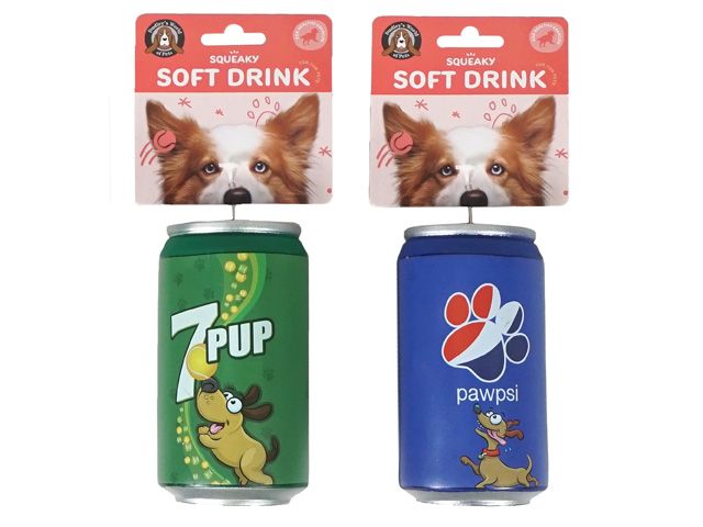 Squeaky Soft Drink Toy