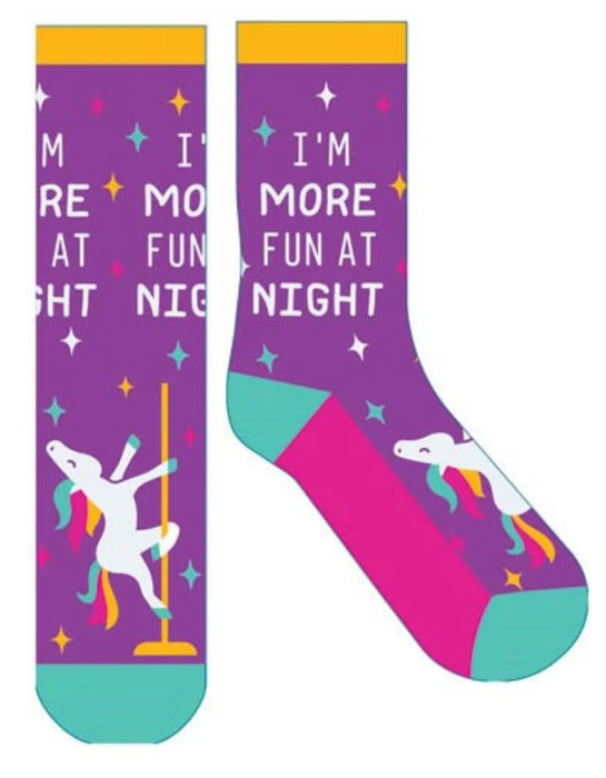 Frankly Funny Socks Glow Fun At Night