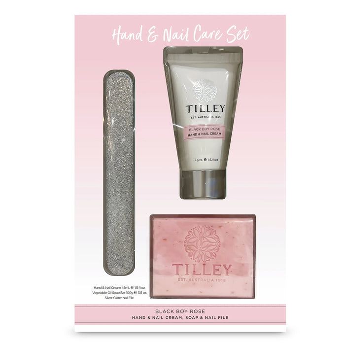 Tilley Hand & Nail Care Set Black Boy Rose