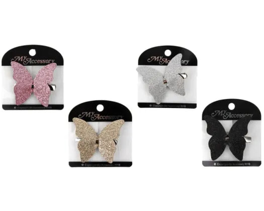 Duck Clip Glitter Butterfly