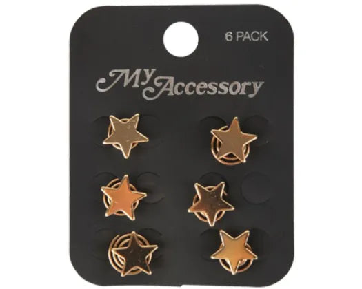 Hair Twists Gold Stars 6pk