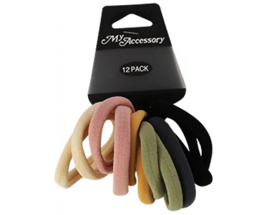 Hair Ring 12pk Knitted