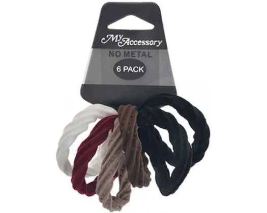 Hair Ring Twisted Rope 6pk