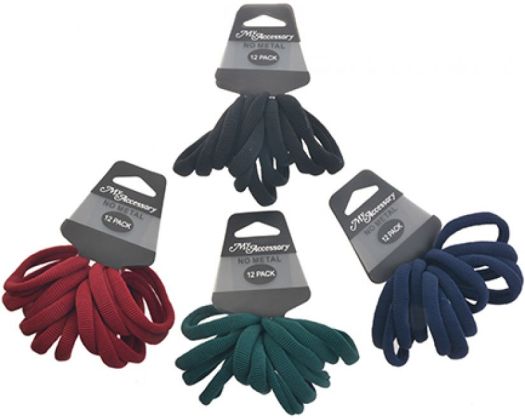 Hair Ring Thick Ribbed 12pk