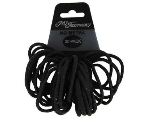 Hair Ring No Metal 30pk