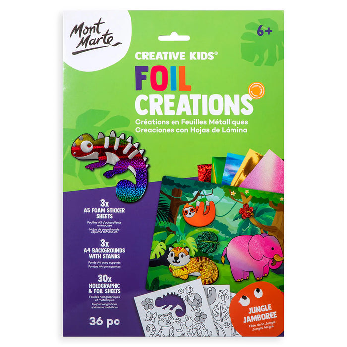 Mont Marte Foil Creations Jungle Jamboree 36pc