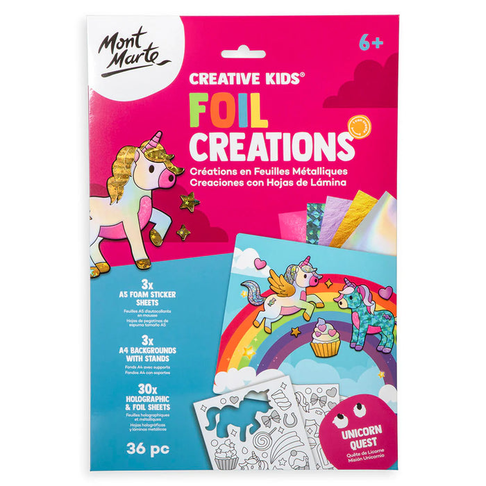 Mont Marte Foil Creations Unicorn Quest 36pc