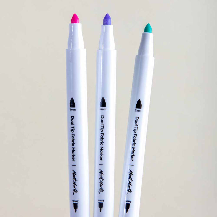 Mont Marte Dual Tip Fabric Markers 12pk