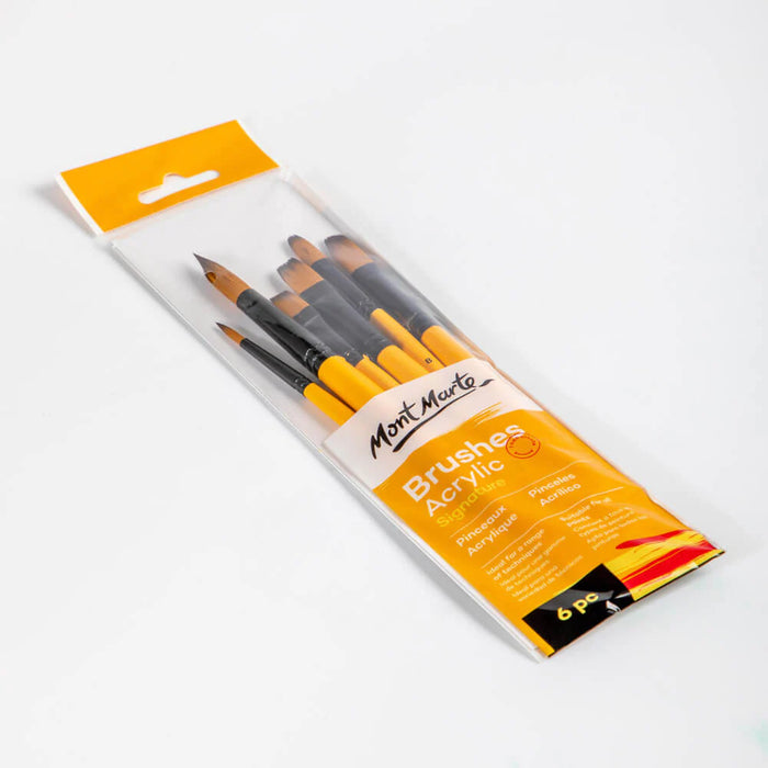 Mont Marte Brush Set Acrylic 6pc