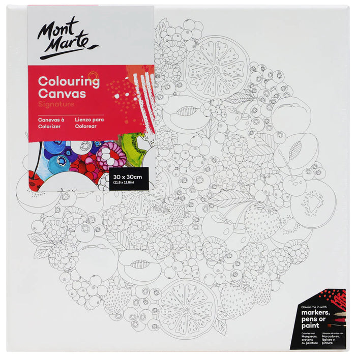 Mont Marte Colouring Canvas Nature 30x30cm