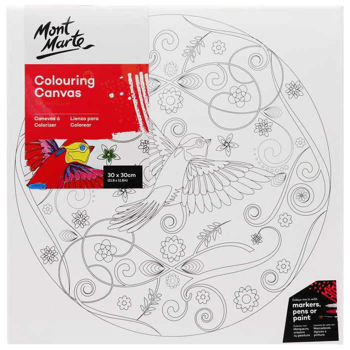 Mont Marte Colouring Canvas Nature 30x30cm