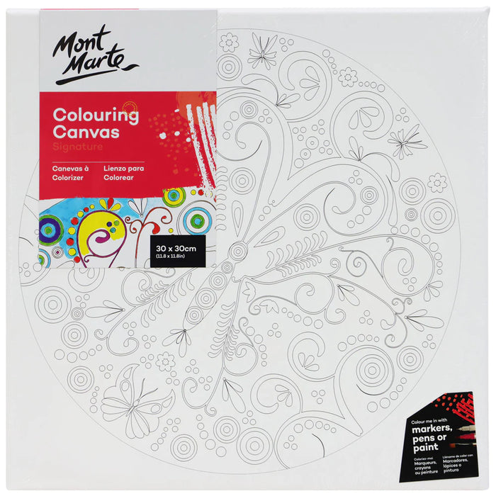 Mont Marte Colouring Canvas Nature 30x30cm