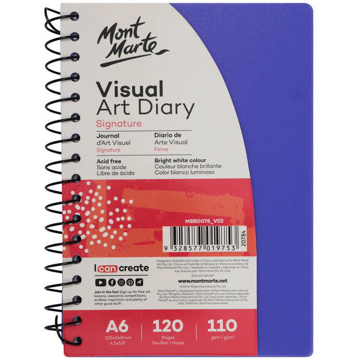 Mont Marte Visual Art Diary Coloured A6