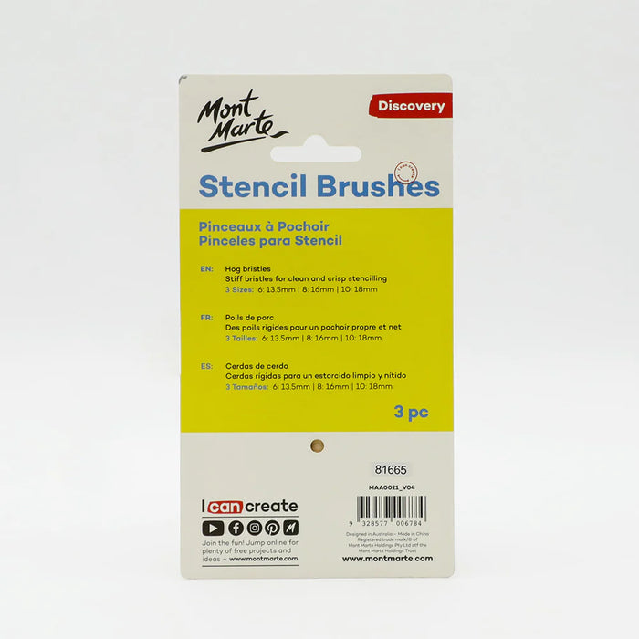 Mont Marte Stencil Brush 3pk